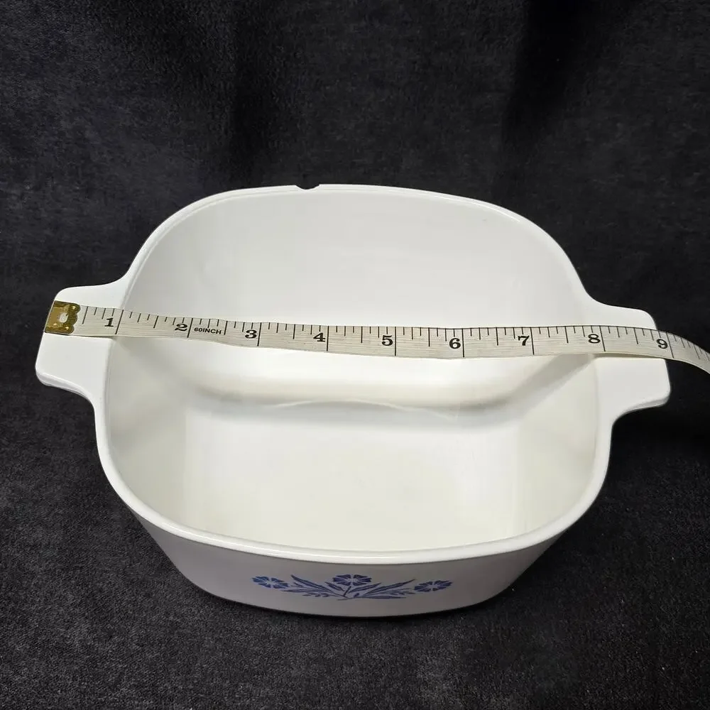 CorningWare Blue Cornflower 1.5 QT. Stoneware Casserole Dish A2 & Glass Lid Bake